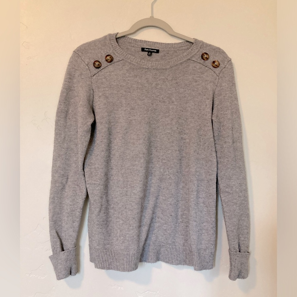 Pink Clover Long Sleeve Sweater